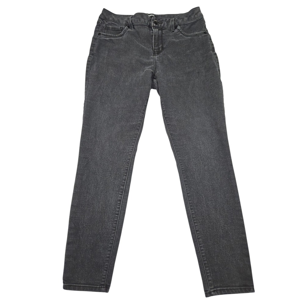 d.jeans Skinny Denim Pants Faded Black Charcoal Wash Sz 10